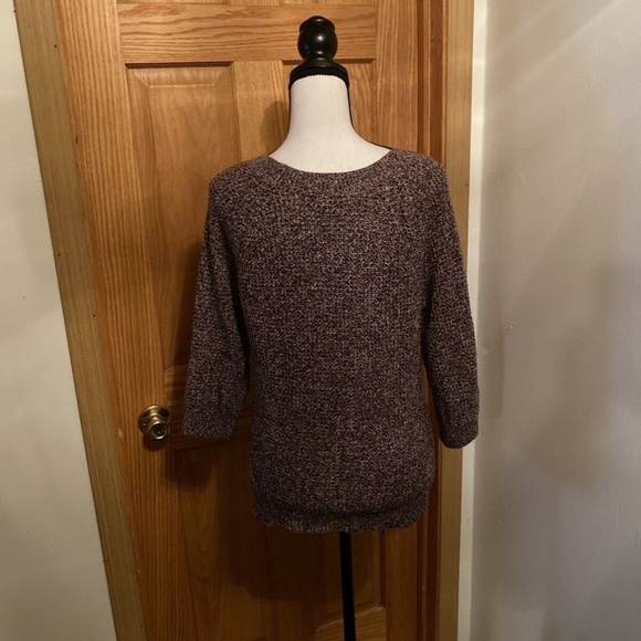 Club Monaco Medium Multi-Color Scoop Neck 3/4 Sleeve Marled Sweater - EUC - Picture 3 of 5